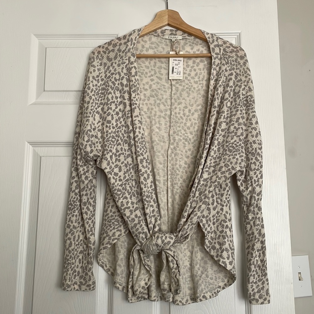 NWT-  Z Supply animal print cardigan